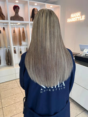 Extensions Raw Hair Lisses Méché #2/60 - Contraste Élégant - Nahahair
