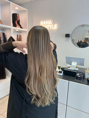 Extensions Raw Hair Lisses Méché #4/613 - Balayage Lumineux