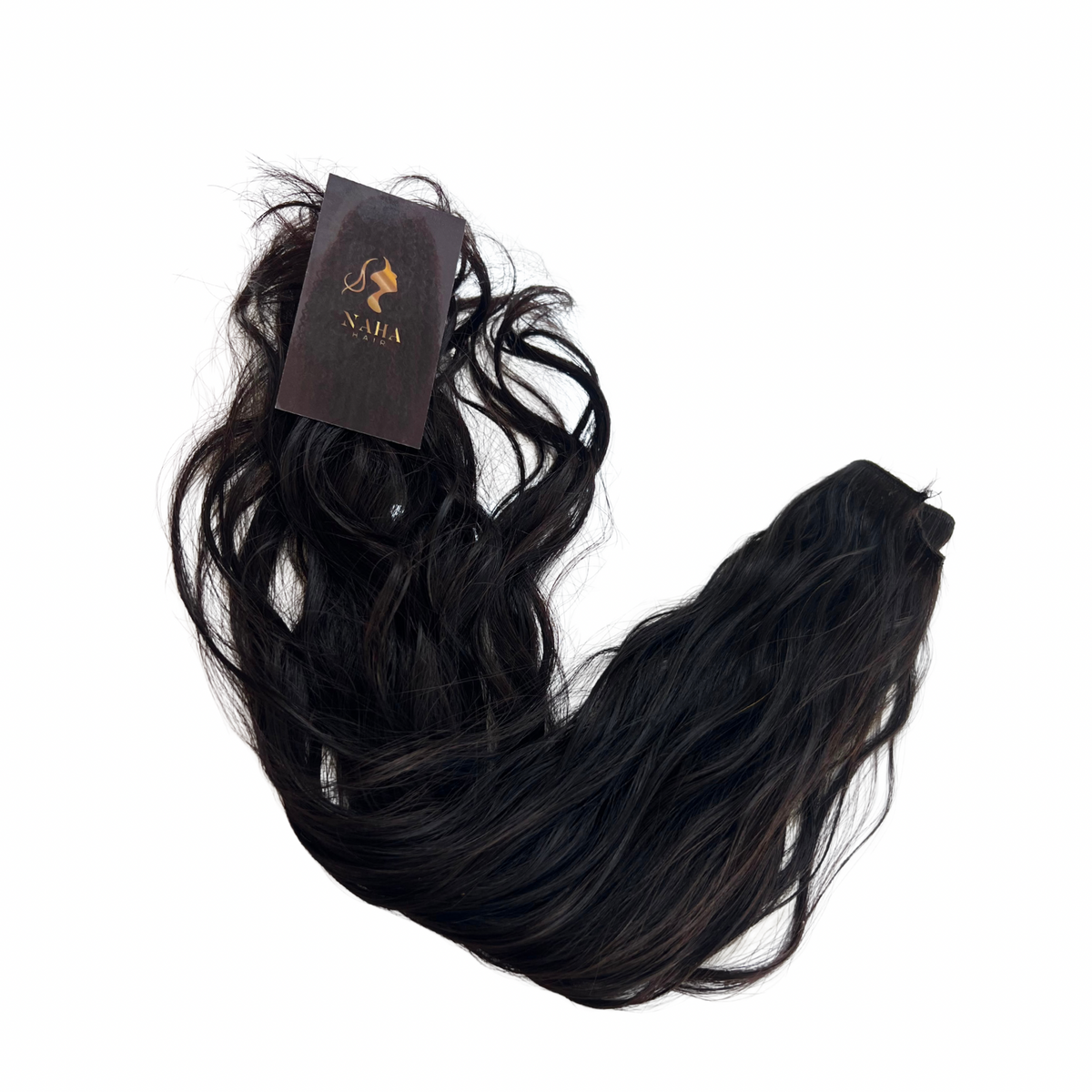 Cabello Natural Ondulado – Marrón Oscuro #1B